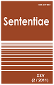 					View Vol. 25 No. 2 (2011): SENTENTIAE
				