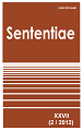 					View Vol. 27 No. 2 (2012): SENTENTIAE
				