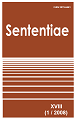 					View Vol. 18 No. 2 (2008): SENTENTIAE
				